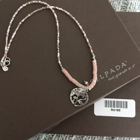 Silpada Jewelry - Silpada Sterling Silver Pink Soapstone Necklace